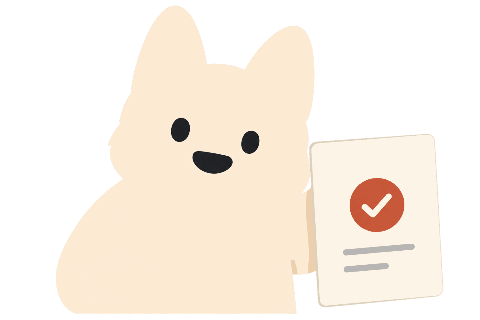 Piper holding a reviewed document