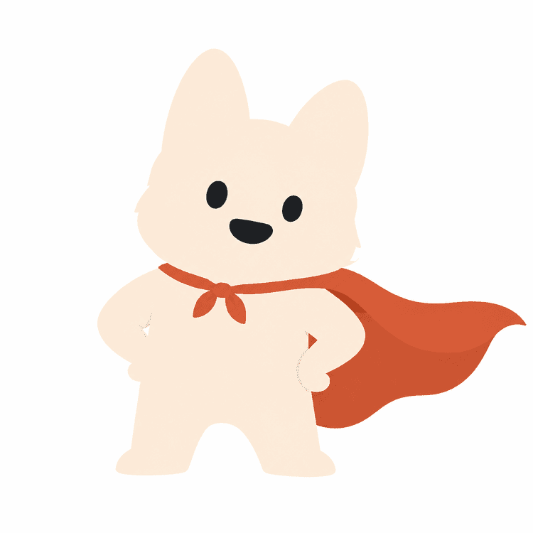 Relay’s fox teammate wearing an orange cape